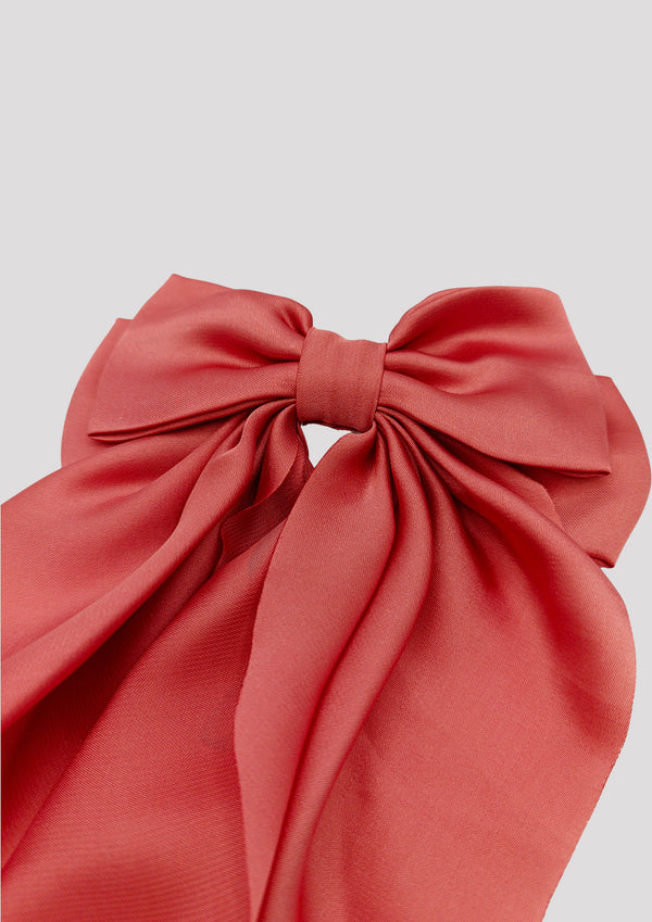 Vintage Silk Bow Clip