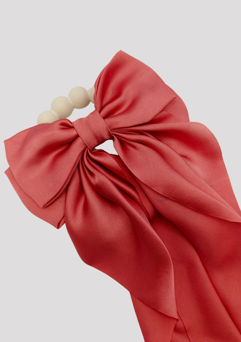 Vintage Silk Bow Clip